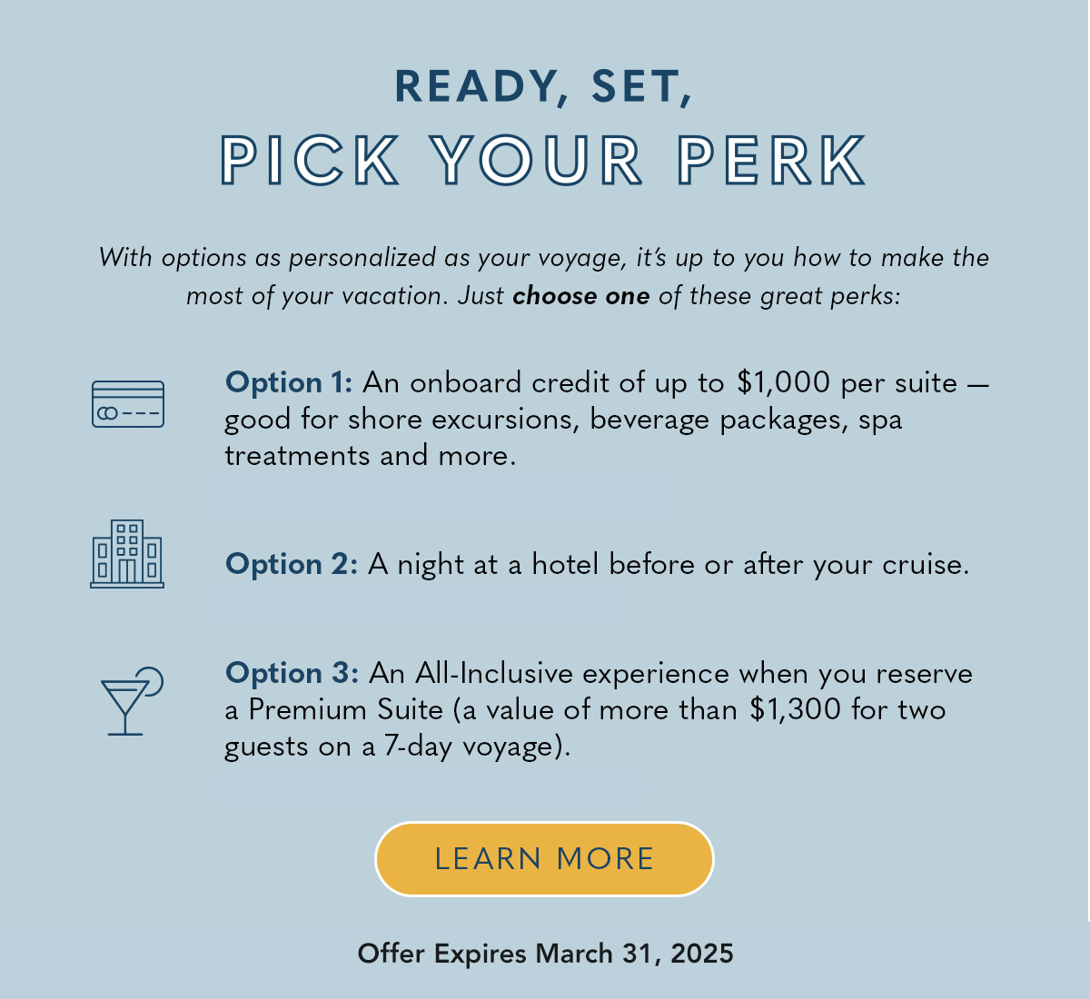 READY, SET, PICK + REDUCED DEPOSTIS